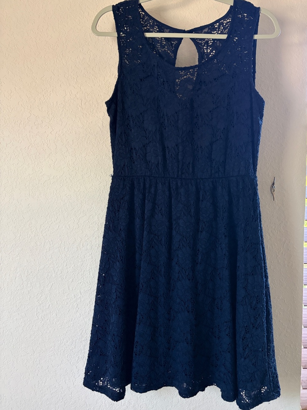 Maurices Navy Blue Lace Sleeveless Dress